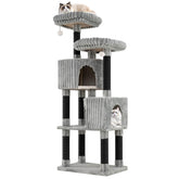 Large Multi-Level Cat Tree, 156 cm Tall Cat Tower w/ 2 Condos