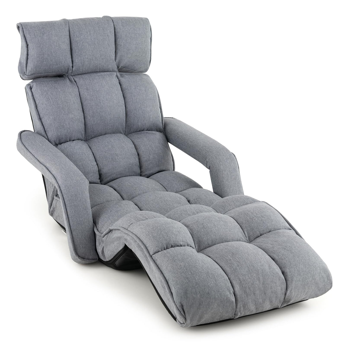 Giantex Foldable Lazy Sofa, Indoor Chaise Lounger Sofa with 6 Adjustable Positions