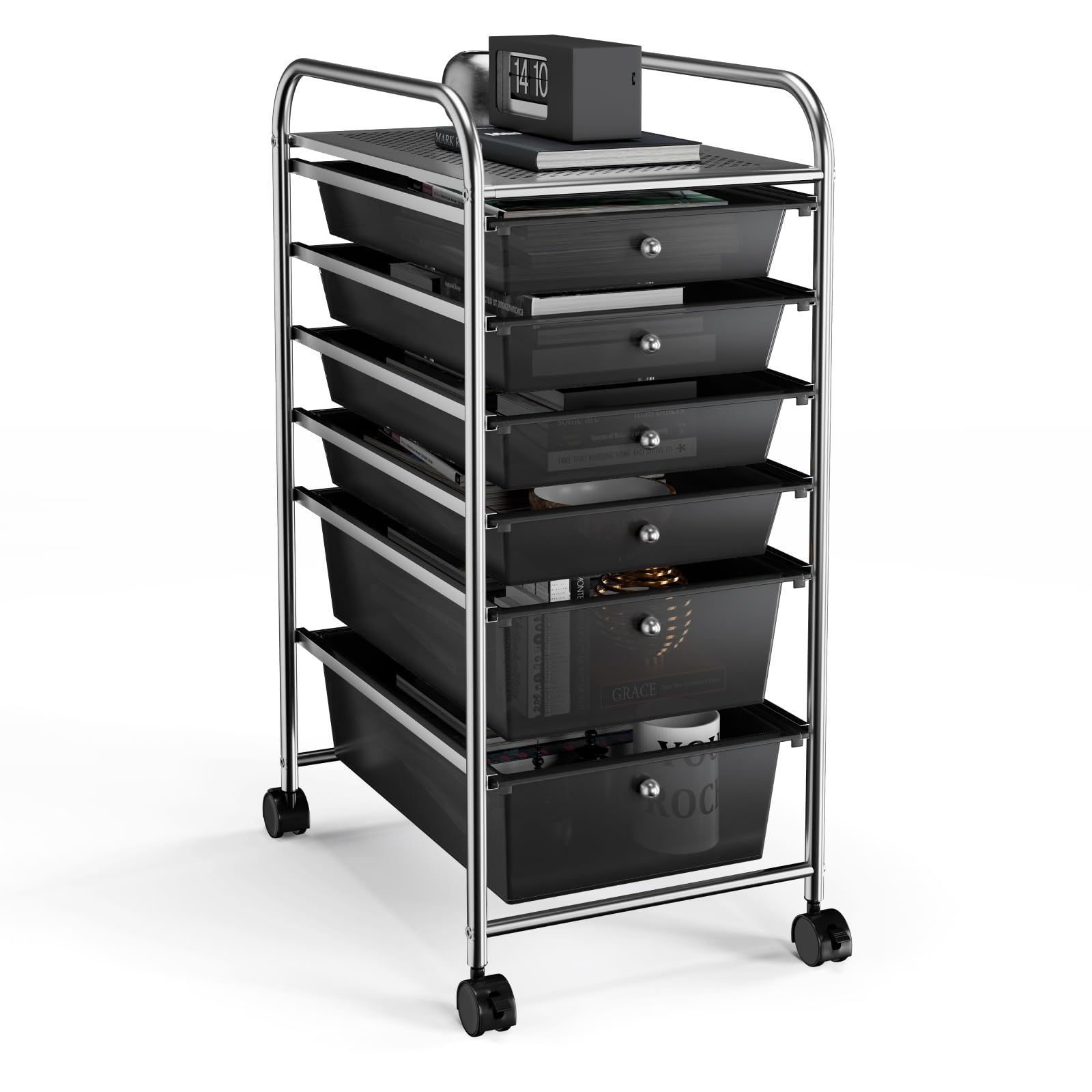 Giantex Rolling Storage Cart with 6 Drawers, Multifunctional Art Craft Tools Organizer on Wheels