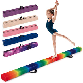 240cm Balance Beam, Folding Gymnastics Beam w/Carry Handles
