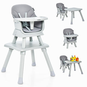 BABY JOY 8 in 1 Baby Highchair Convertible High Chair for Infants w/Adjustable & Washable Tray