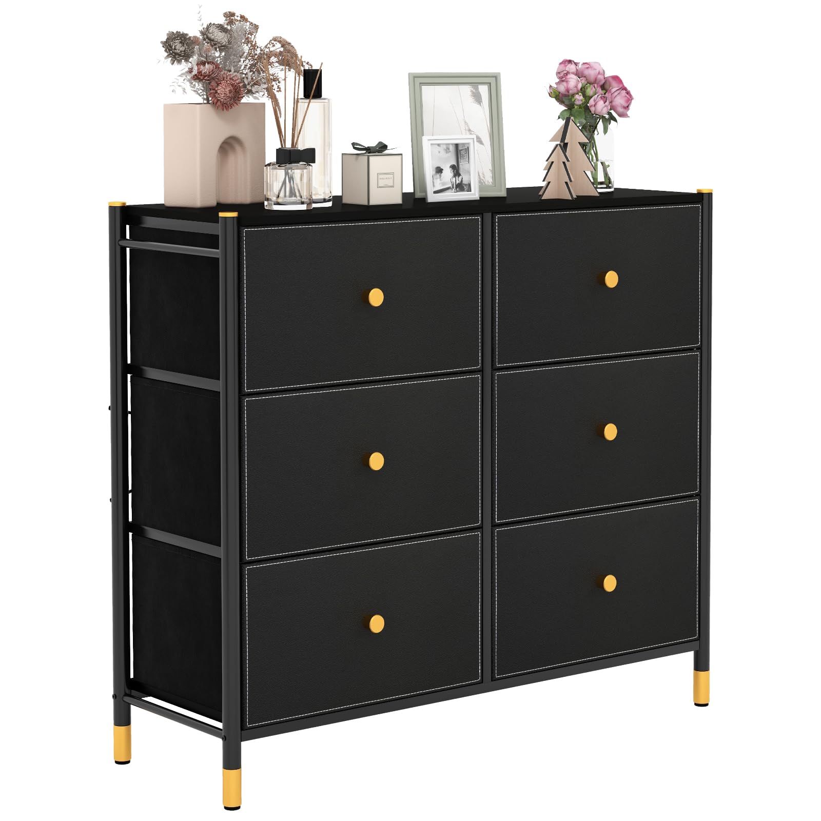 Giantex Dresser with 5 Drawers, Fabric Dresser Tower