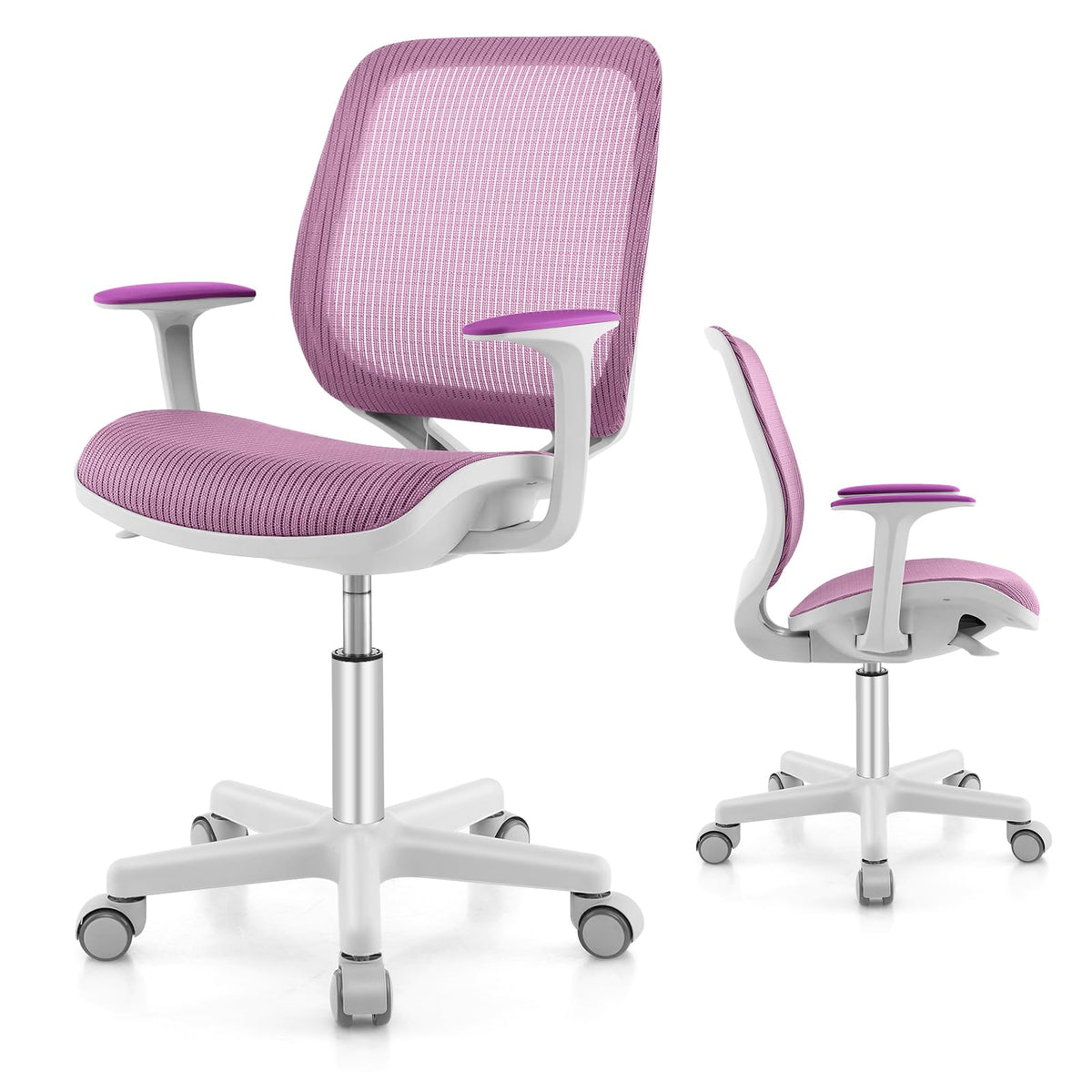 Ergonomic Children Study Computer Chair, Mesh Swivel Task Student Chair 6-15 Years for Home School Office