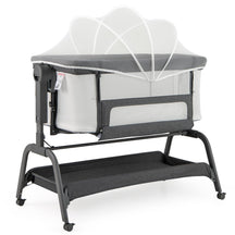 4 in 1 Rocking Baby Bassinet, Newborn Infant Bedside Sleeper w/6 Adjustable Heights
