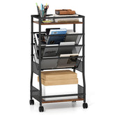Rolling File Utility Cart w/ 2 Drawers, Lockable Wheels for Home Office