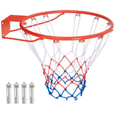 Basketball Rim Wall Door All-Weather Hanging Mounted Basketball Hoop w/ Net