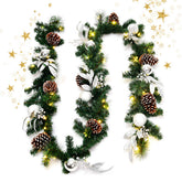 2.7M Christmas Garland, Pre-lit Xmas Pine Garland