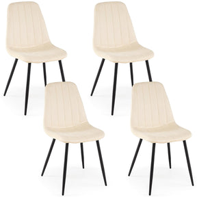 Dining Chairs Set of 4 with Sturdy Metal Legs