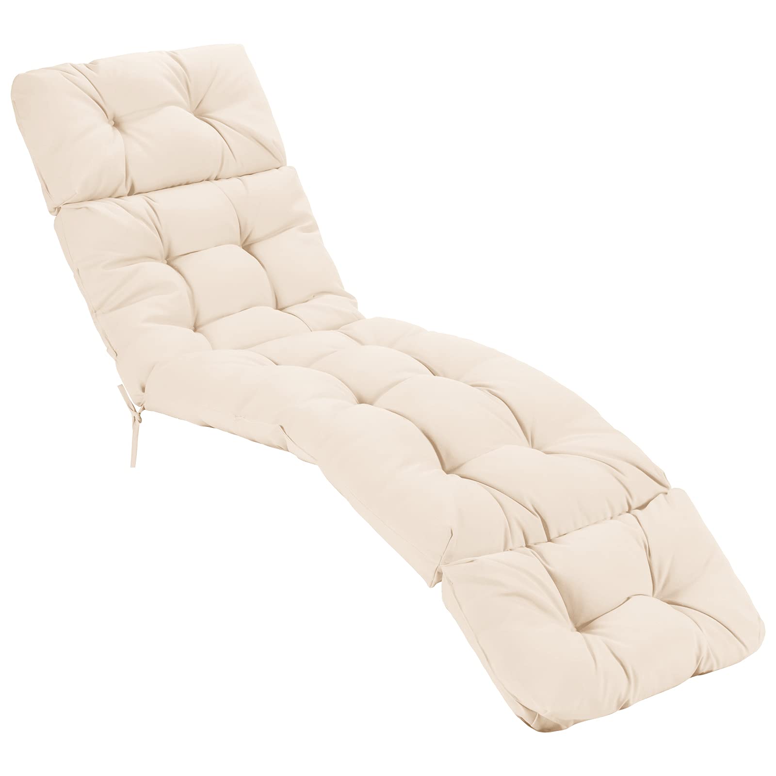 186 x 56cm Patio Lounge Chair Cushion Non-Slip High Back Chair Cushion for Lawn