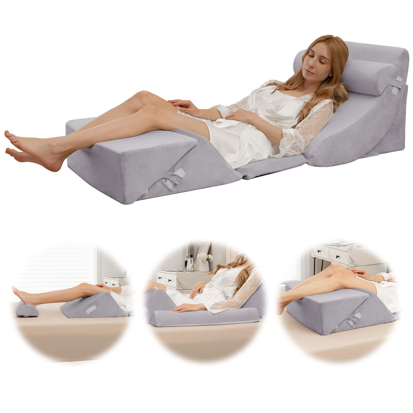 Giantex 6PCS Orthopedic Bed Wedge Pillow Set