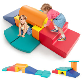 10-Piece  Soft Foam PU Leather Building Blocks Foam Climbing Toys for Toddlers