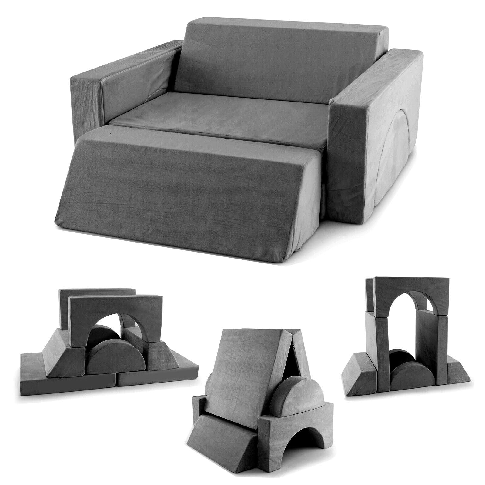 HONEY JOY 8 PCS Kids Play Sofa
