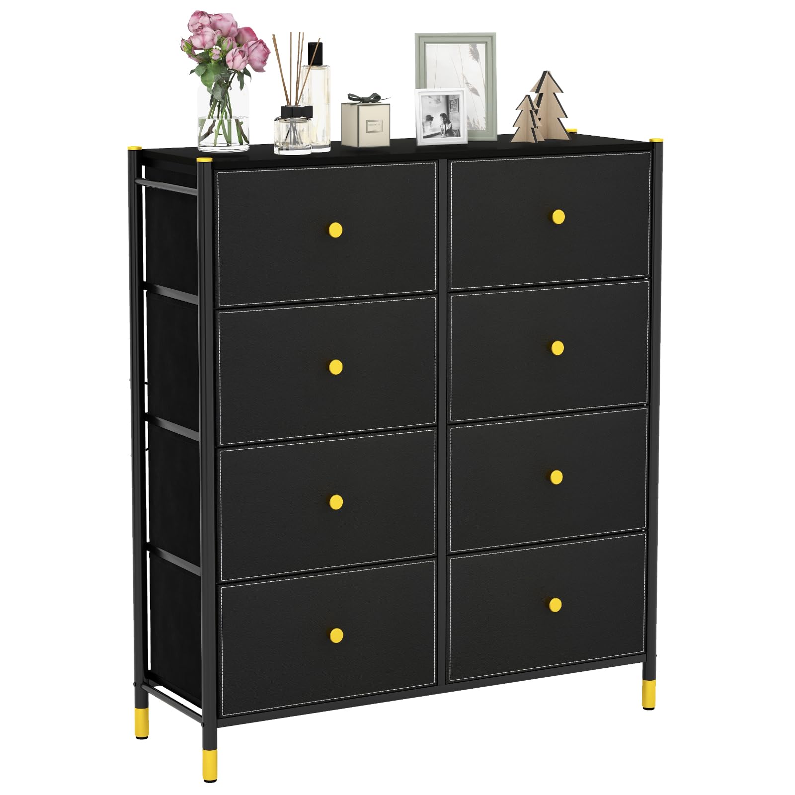 Giantex Dresser with 5 Drawers, Fabric Dresser Tower