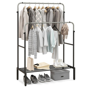 Giantex Double Rod Clothes Garment Rack with Adjustable Heights