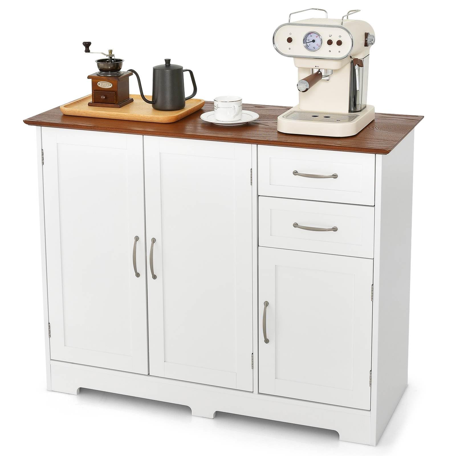 Giantex Kitchen Buffet Cabinet, Modern Storage Cabinet with with 2-Door Cabinet and 2 Drawers
