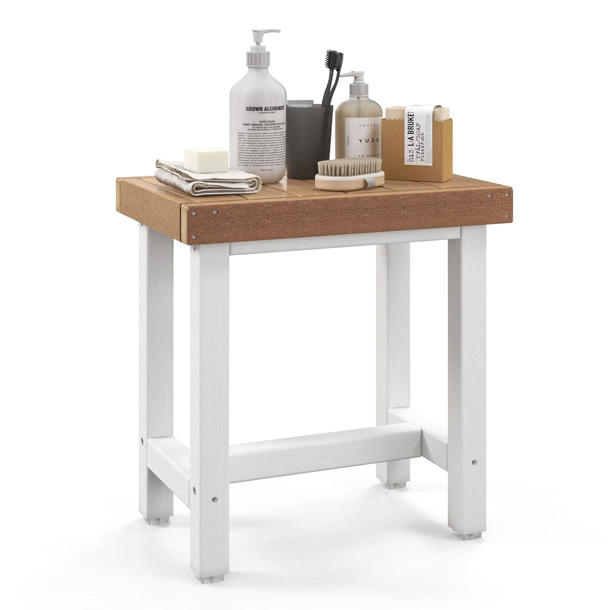 Waterproof Shower Bench, HDPE Inside Shower Seat for Bath Spa & Shaving Legs