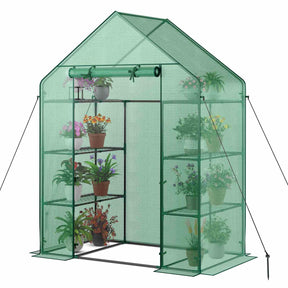 194cm Garden Greenhouse 3-Tier Waterproof Anti-UV Tarpaulin for Flower