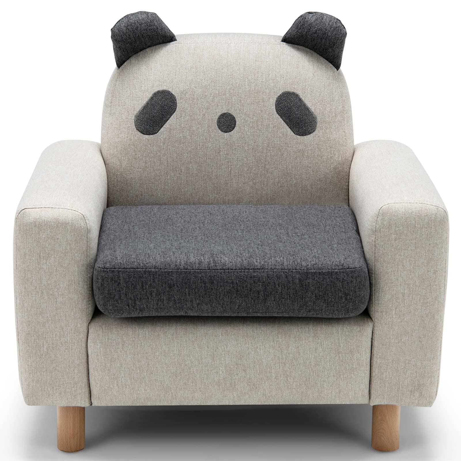 HONEY JOY Kids Sofa, Toddler Chair w/Solid Wood Frame, Thick Cushion, Child Armchair for Play Room