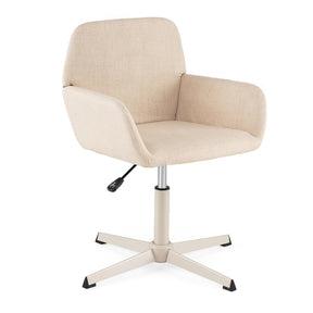 Vanity Chair with Back, 360° Swivel Armchair w/ Adjustable Height