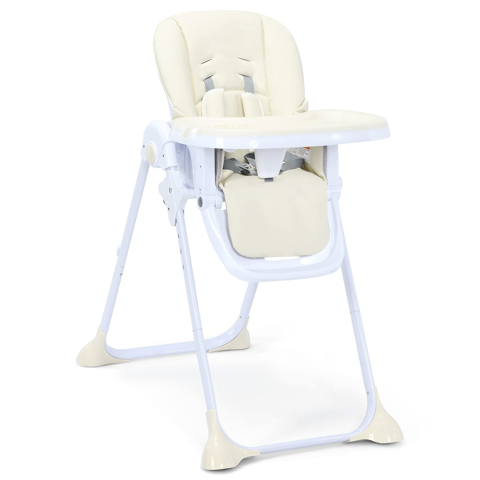 BABY JOY Baby High Chair, Folding Highchair for Toddlers w/Adjustable Height