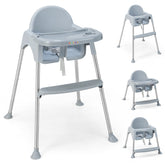 BABY JOY Baby High Chair, 4 in 1 Convertible Highchair with Adjustable Legs