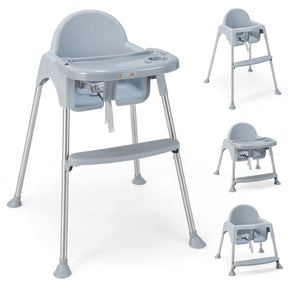 BABY JOY Baby High Chair, 4 in 1 Convertible Highchair with Adjustable Legs
