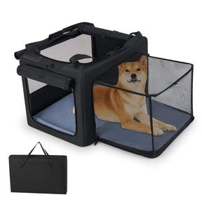 Folding Soft Dog Crate, Portable and Foldable Pet Carrying Bag