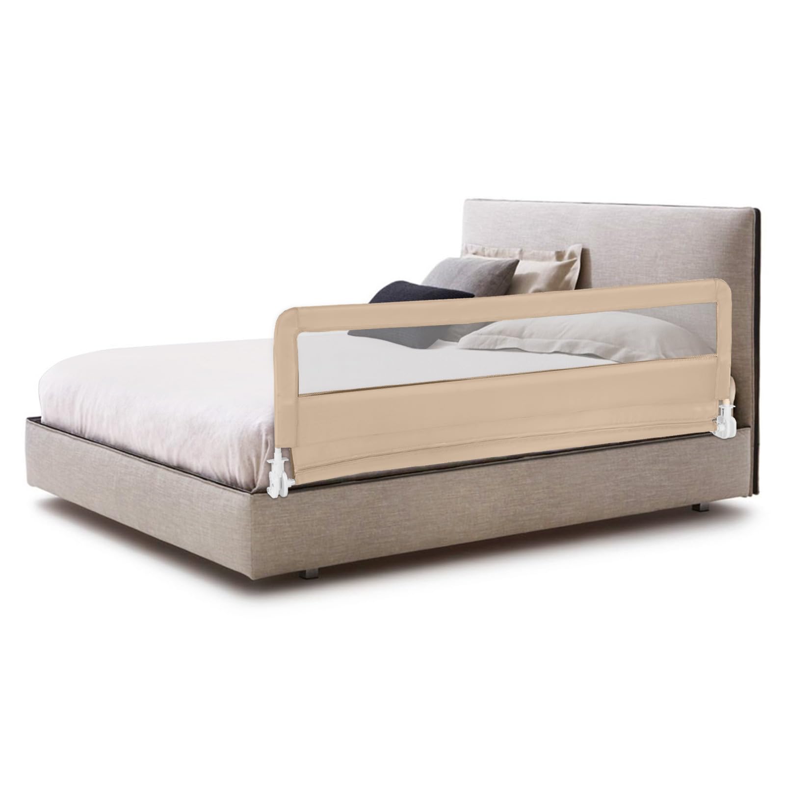 BABY JOY Bed Rail Guard for Toddlers, 180 x 55 cm Foldable Baby Bed Rail
