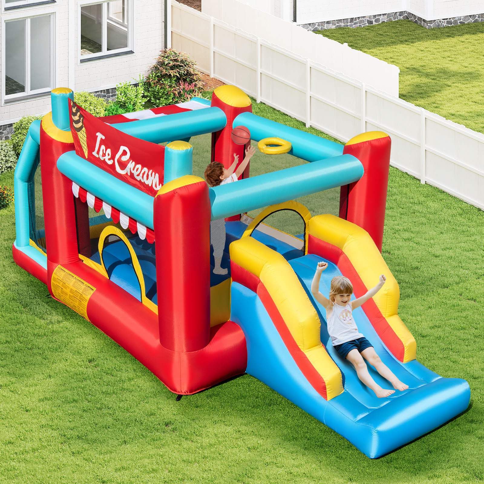 HONEY JOY 5-in-1 Ice Cream Jumping Castle