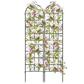 2 Pack 220cm x 50cm Metal Garden Trellis Outdoor Decorative for Climbing Plants