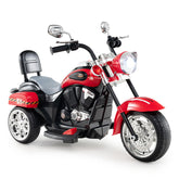 Kids Motorcycle, 6V Battery Powered 3-Wheel Electric Motorcycle for Kids with Headlight & Horn