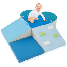 6-Piece Foam Climbing Blocks, Lightweight Soft Climbing Indoor Set with Hook and Loop Fasteners
