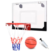 Over-The-Door Mini Basketball Hoop Set, Door & Wall Mounted Basketball Hoop W/Shatterproof Backboard