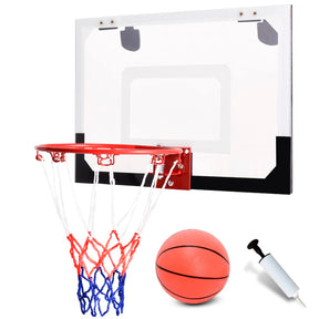 Over-The-Door Mini Basketball Hoop Set, Door & Wall Mounted Basketball Hoop W/Shatterproof Backboard