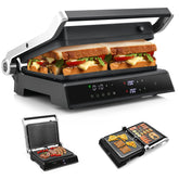 3 in 1 Indoor Grill with Nonstick Grill Plates & Removable Drip Tray
