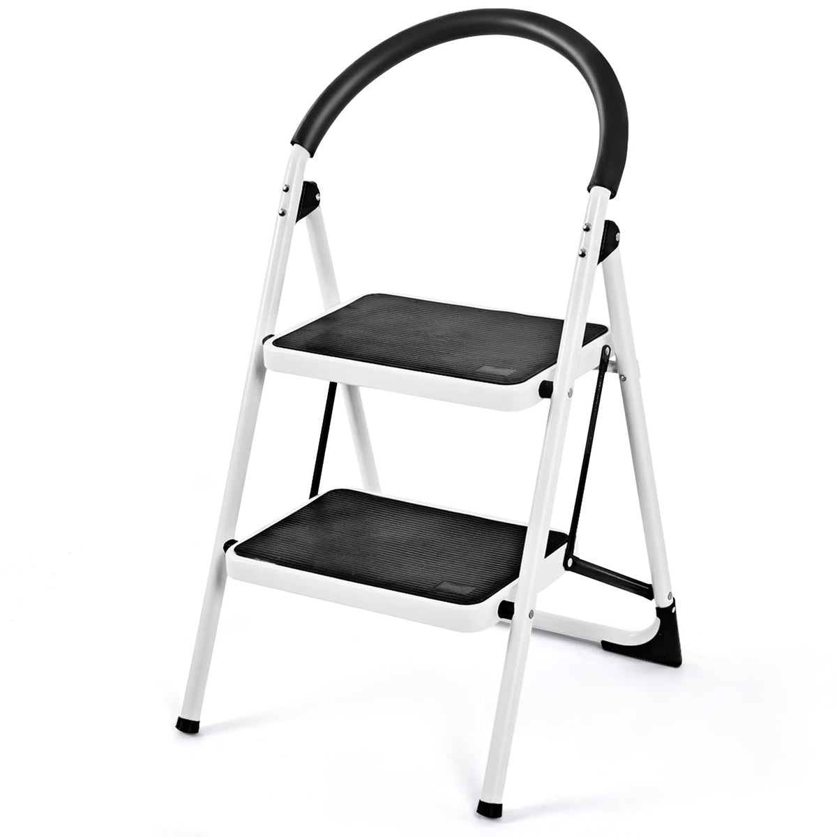 Folding Step Stool Stepladders W/Widen Pedal (2-Step)