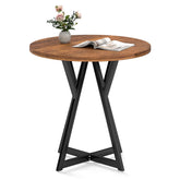 31.5 Inch Round Dining Table for 2-4, Modern Kitchen Table with Thick Wooden Tabletop