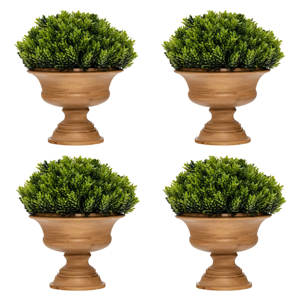 Giantex 4-Set Artificial Plants, Mini Fake Potted Plants, Small Greenery Plants for Home Office Desk Dining Table Desk Decoration