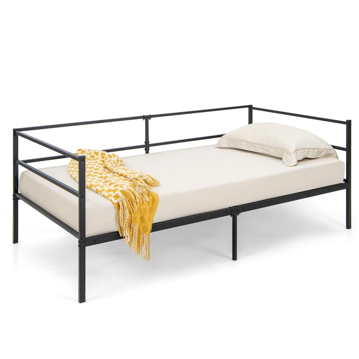 Giantex Metal Daybed Frame Twin Size, Modern Sofa Bed