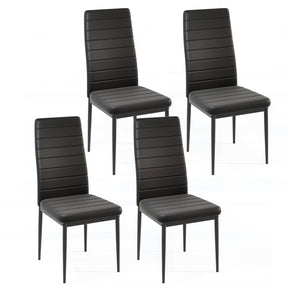 Upholstered Dining Chair Set of 4 Armless Chair w/ Padded Backrest Modern Chair