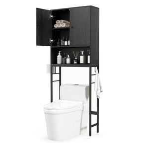 ver The Toilet Storage Cabinet, Free Standing Toilet Rack w/ 2 Doors