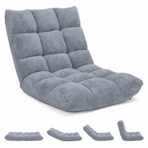 Floor Chair with 14 Adjustable Angles, Gaming Sofa w/High-Resilience Foam & Removable Cover