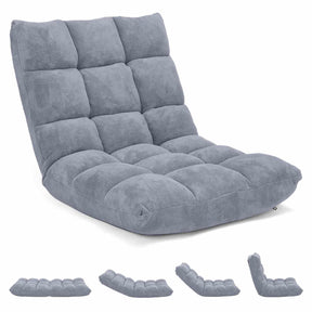 Floor Chair with 14 Adjustable Angles, Gaming Sofa w/High-Resilience Foam & Removable Cover