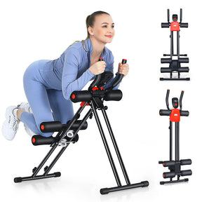 Abdominal Cruncher Machine Foldable Core Abdominal Trainer, AB Workout Machine with 3 Adjustable Levels