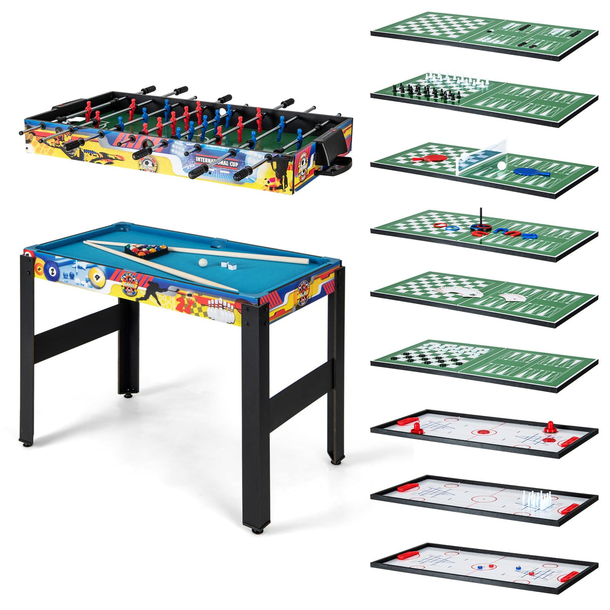 Foosball Table Game Set 12 in 1 Game Table Set