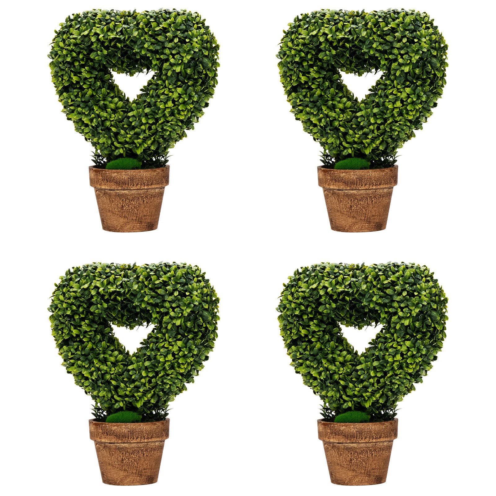 Giantex 4-Set Artificial Plants, Mini Fake Potted Plants, Small Greenery Plants