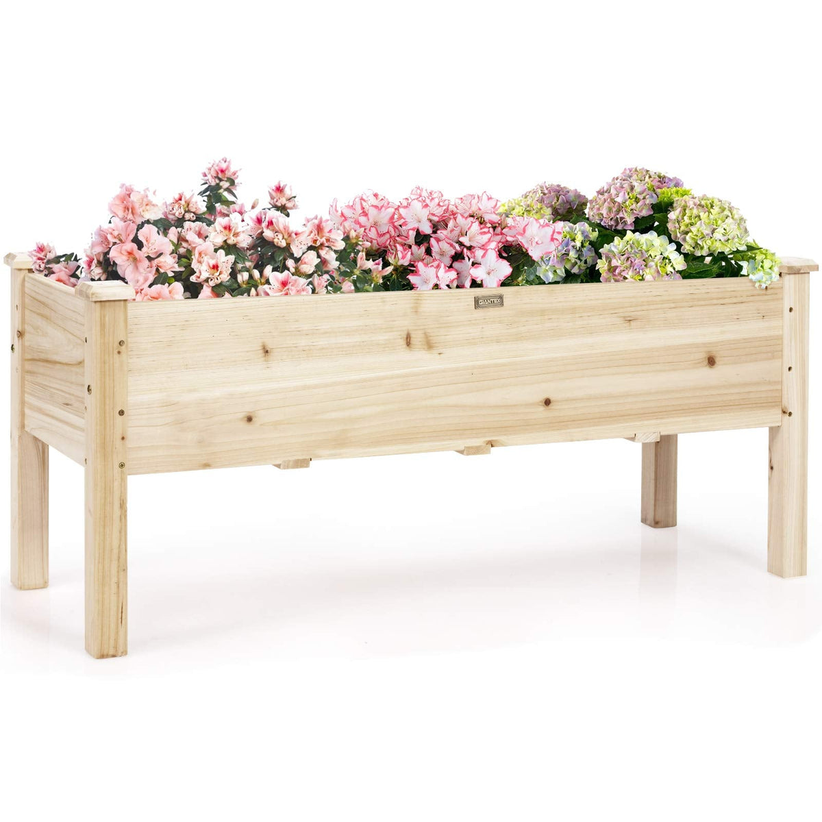 Giantex Raised Garden Bed, Elevated Wooden Planter Box Kit