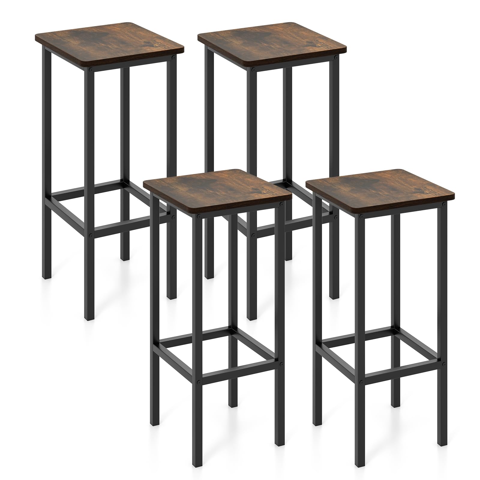 72cm Bar Chair with Metal Legs & Footrest
