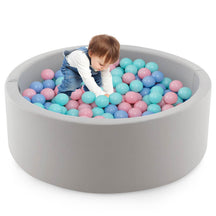 BABY JOY Foam Ball Pit for Kids, Soft Round Ball Pool Playpen Fence with 200 Ocean Balls & Storage Bag
