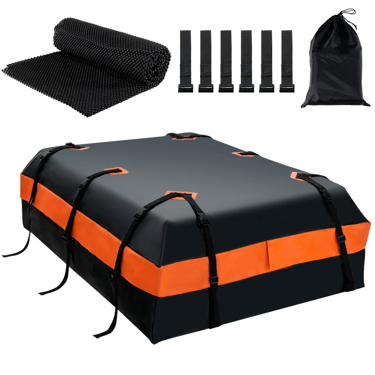 595 L Rooftop Cargo Carrier, Waterproof Car Roof Bag for All Vehicles with/Without Rack